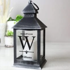 Personalised Initial Rustic Black Lantern -Chic Household Items 30878238 alt02