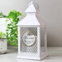Personalised Opulent White Lantern -Chic Household Items 30878239 alt02
