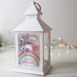 Personalised Unicorn Frost White Lantern -Chic Household Items 30878244 alt02