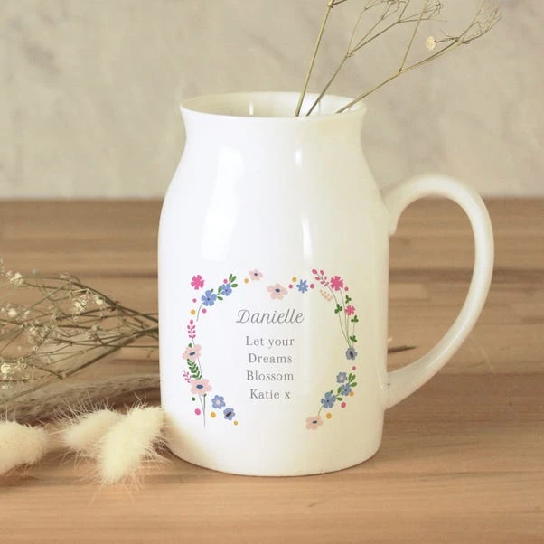 Personalised Floral Flower Jug 3 Personalised Floral Flower Jug