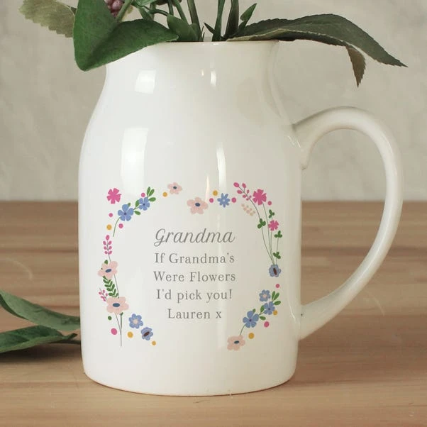 Personalised Floral Flower Jug 5 Personalised Floral Flower Jug - Image 3