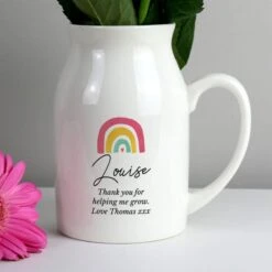 Personalised Rainbow Flower Jug Vase