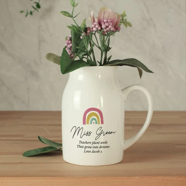 Personalised Rainbow Flower Jug Vase 3 Personalised Rainbow Flower Jug Vase - Image 2