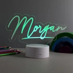 Personalised Colour Changing Name Desk Night LED Light -Chic Household Items 30878349 alt06