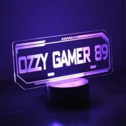 Personalised Gamer Tag Colour Changing Night LED Light -Chic Household Items 30878351 alt02