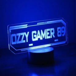Personalised Gamer Tag Colour Changing Night LED Light -Chic Household Items 30878351 alt04