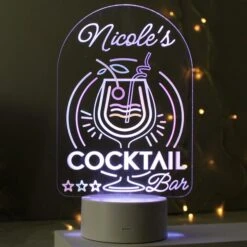 Personalised Cocktail Colour Changing Night LED Light -Chic Household Items 30878353 alt03