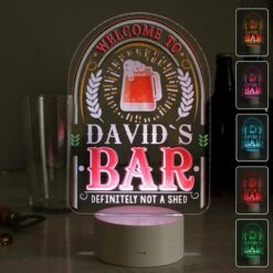 Personalised Welcome Colour Changing Night LED Light