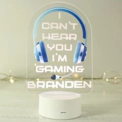 Personalised Blue Gaming Colour Changing Night LED Light