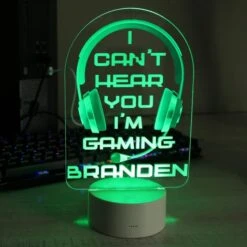 Personalised Blue Gaming Colour Changing Night LED Light -Chic Household Items 30878356 alt03