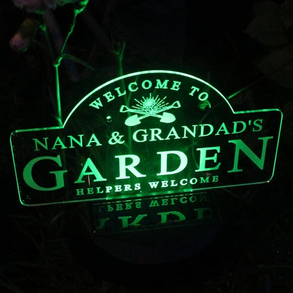 Personalised Garden Sign Outdoor Solar LED Light 4 Personalised Garden Sign Outdoor Solar LED Light - Image 2