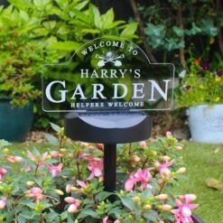 Personalised Garden Sign Outdoor Solar LED Light 19 Personalised Garden Sign Outdoor Solar LED Light -Chic Household Items 30878361 alt07