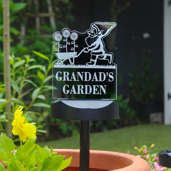 Personalised Gnome Garden Outdoor Solar LED Light 2 Personalised Gnome Garden Outdoor Solar LED Light