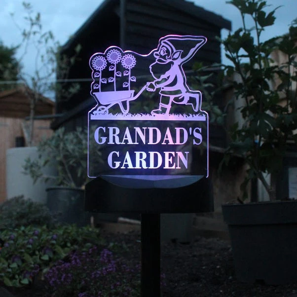 Personalised Gnome Garden Outdoor Solar LED Light 4 Personalised Gnome Garden Outdoor Solar LED Light - Image 3