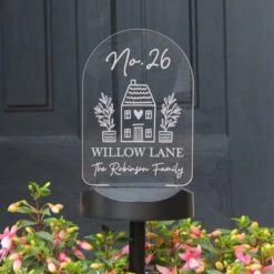 Personalised Home Outdoor Solar LED Light -Chic Household Items 30878363 alt03