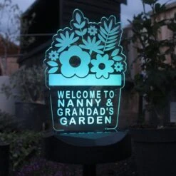 Personalised Plant Pot Outdoor Solar LED Light -Chic Household Items 30878364 alt03