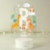 Personalised Animal Alphabet Colour Changing Night LED Light