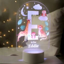 Personalised Animal Alphabet Colour Changing Night LED Light -Chic Household Items 30878366 alt02