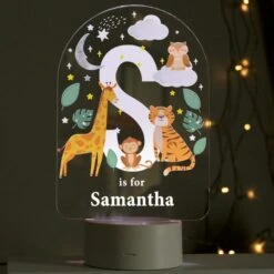 Personalised Animal Alphabet Colour Changing Night LED Light -Chic Household Items 30878366 alt03