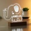 Personalised Elephant Wooden Based LED Light -Chic Household Items 30878367