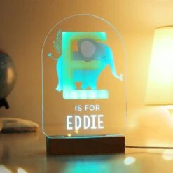 Personalised Animal Alphabet Wooden Based LED Light -Chic Household Items 30878371 alt05