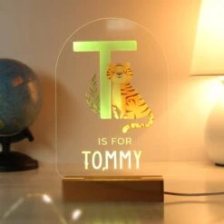 Personalised Animal Alphabet Wooden Based LED Light -Chic Household Items 30878371 alt06