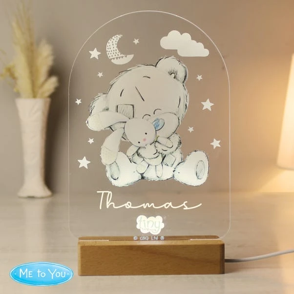 Personalised Tiny Tatty Teddy Wooden Based LED Light 3 Personalised Tiny Tatty Teddy Wooden Based LED Light