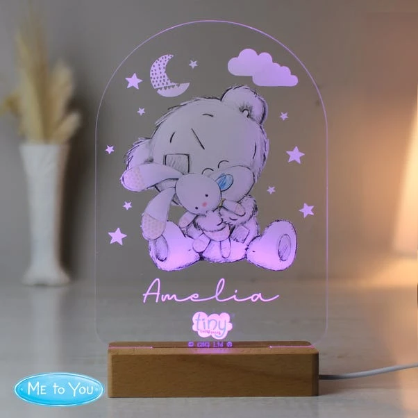 Personalised Tiny Tatty Teddy Wooden Based LED Light 4 Personalised Tiny Tatty Teddy Wooden Based LED Light - Image 2