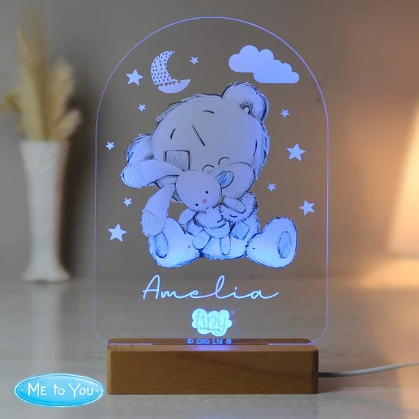 Personalised Tiny Tatty Teddy Wooden Based LED Light 5 Personalised Tiny Tatty Teddy Wooden Based LED Light - Image 3