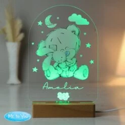 Personalised Tiny Tatty Teddy Wooden Based LED Light 13 Personalised Tiny Tatty Teddy Wooden Based LED Light -Chic Household Items 30878373 alt03