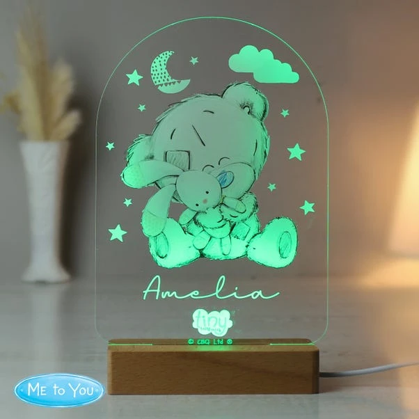 Personalised Tiny Tatty Teddy Wooden Based LED Light 6 Personalised Tiny Tatty Teddy Wooden Based LED Light - Image 4