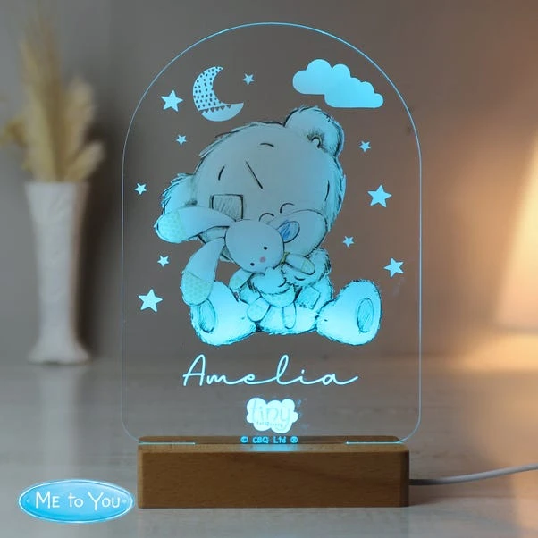 Personalised Tiny Tatty Teddy Wooden Based LED Light 8 Personalised Tiny Tatty Teddy Wooden Based LED Light - Image 6