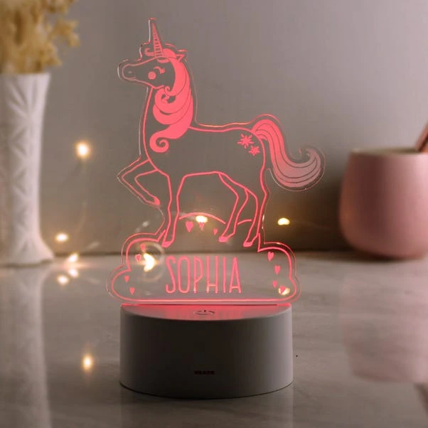 Personalised Unicorn Colour Changing Night LED Light 3 Personalised Unicorn Colour Changing Night LED Light