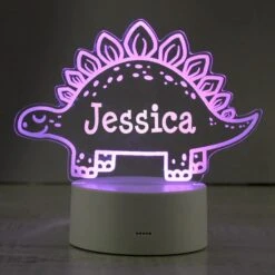 Personalised Dinosaur Colour Changing Night LED Light -Chic Household Items 30878375 alt02