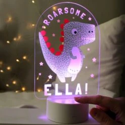 Personalised Roarsome Dinosaur Colour Changing Night LED Light -Chic Household Items 30878381 alt01