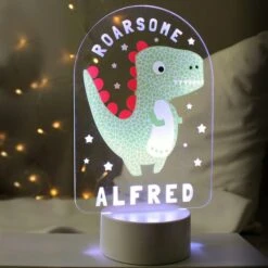 Personalised Roarsome Dinosaur Colour Changing Night LED Light -Chic Household Items 30878381 alt02