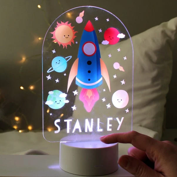 Personalised Space Rocket Colour Changing Night LED Light 4 Personalised Space Rocket Colour Changing Night LED Light - Image 2