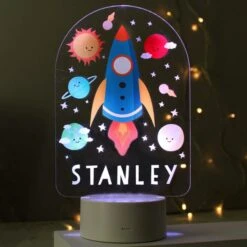 Personalised Space Rocket Colour Changing Night LED Light 8 Personalised Space Rocket Colour Changing Night LED Light -Chic Household Items 30878382 alt02