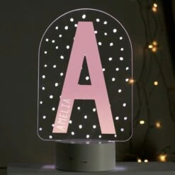 Personalised Initial Colour Changing Night LED Light -Chic Household Items 30878383 alt01