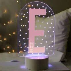 Personalised Initial Colour Changing Night LED Light -Chic Household Items 30878383 alt02