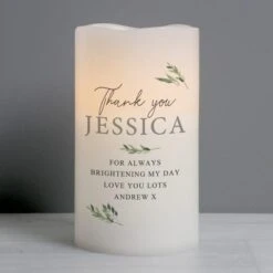 Personalised Botanical LED Candle -Chic Household Items 30878384 alt02