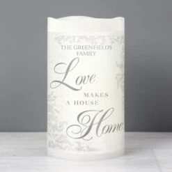 Personalised Love Makes A Home LED Candle