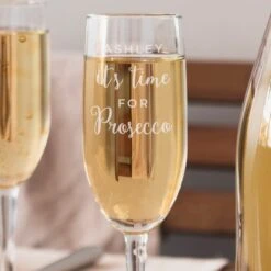 Personalised Its Time For Prosecco Flute -Chic Household Items 30878454 alt02
