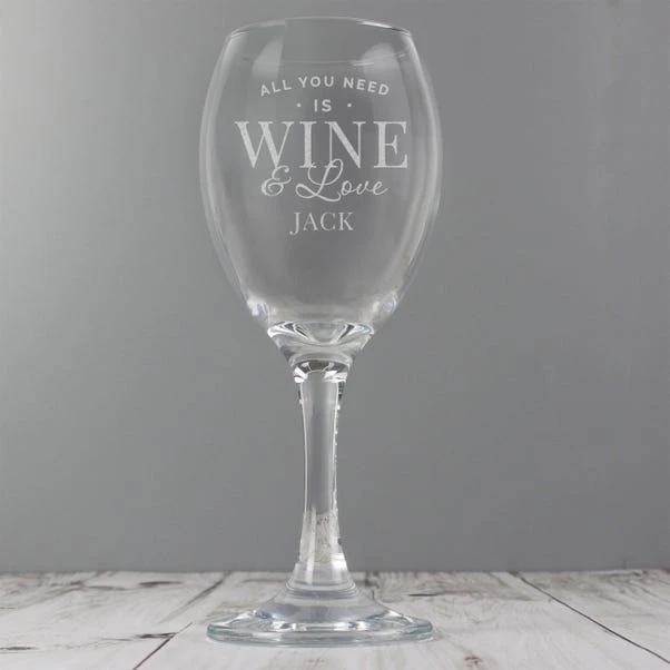 Personalised All You Need Is Wine Wine Glass 4 Personalised All You Need Is Wine Wine Glass - Image 2