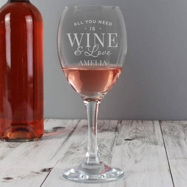 Personalised All You Need Is Wine Wine Glass 5 Personalised All You Need Is Wine Wine Glass - Image 3