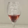 Personalised Manic Mum Day Wine Glass