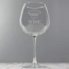 Personalised One Glass Bottle Of Wine Glass
