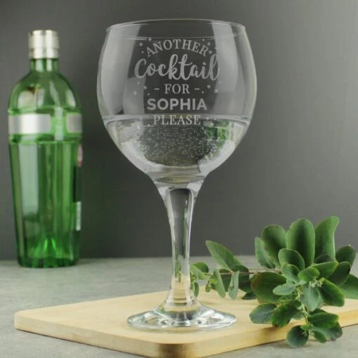 Personalised Another Cocktail Balloon Glass -Chic Household Items 30878472