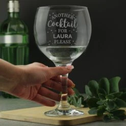 Personalised Another Cocktail Balloon Glass -Chic Household Items 30878472 alt02