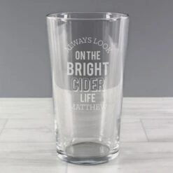 Personalised Always Look On The Bright Cider Life Pint Glass 8 Personalised Always Look On The Bright Cider Life Pint Glass -Chic Household Items 30878477 alt02